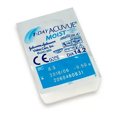 Acuvue 1 Day Moist – jednodňové sférické kontaktné šošovky, 90 kusov