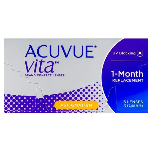 Acuvue Vita – mesačné torické kontaktné šošovky, 6 kusov