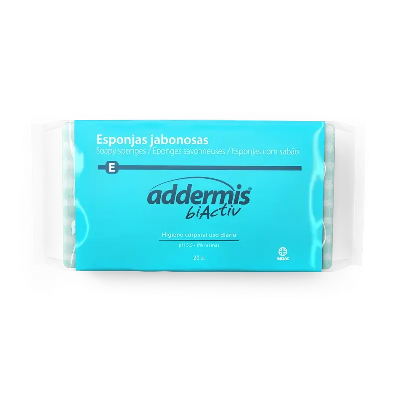 Addermis Biactiv mydlové špongie na každodennú hygienu, 20 kusov