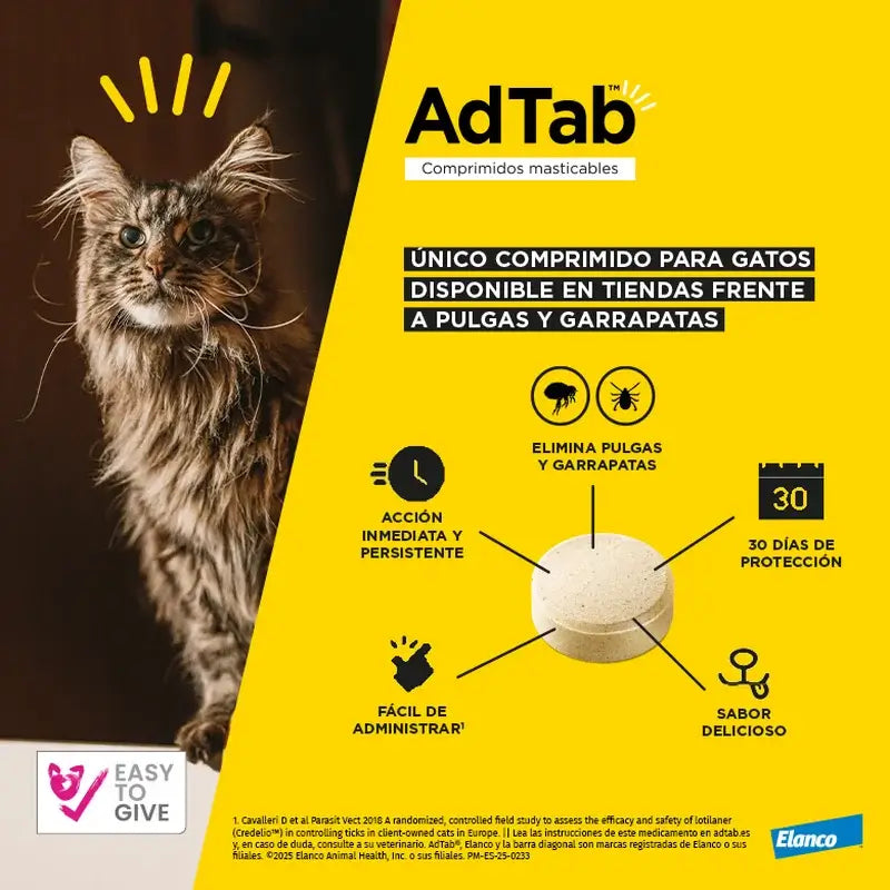 Adtab 48 mg žuvacie tablety pre mačky s hmotnosťou 2–8 kg, 2 tablety