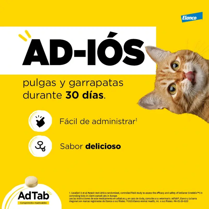 Adtab 48 mg žuvateľné tablety pre mačky s hmotnosťou 2–8 kg, 6 tabliet