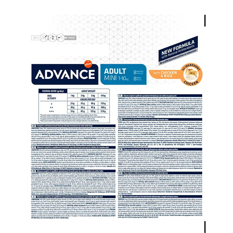 Advance Canine Adult Mini Kuracie mäso a ryža 7,5 kg, krmivo pre psov