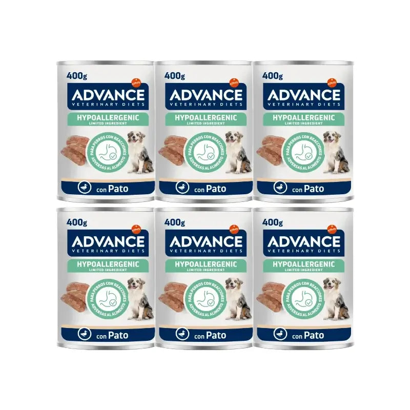 Advance – vlhké krmivo pre psov s kačacou, v jednorazových baleniach, 6 x 400 g