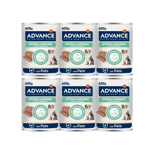 Advance – vlhké krmivo pre psov s kačacou, v jednorazových baleniach, 6 x 400 g