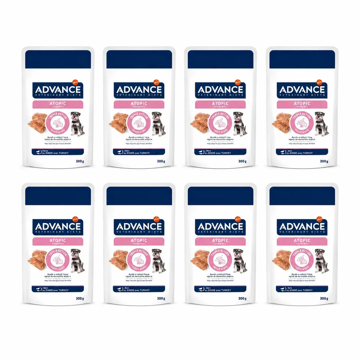 Advance vlhké krmivo Support Skin pre psov Mini, jednorazové balenie, 8 x 150 g