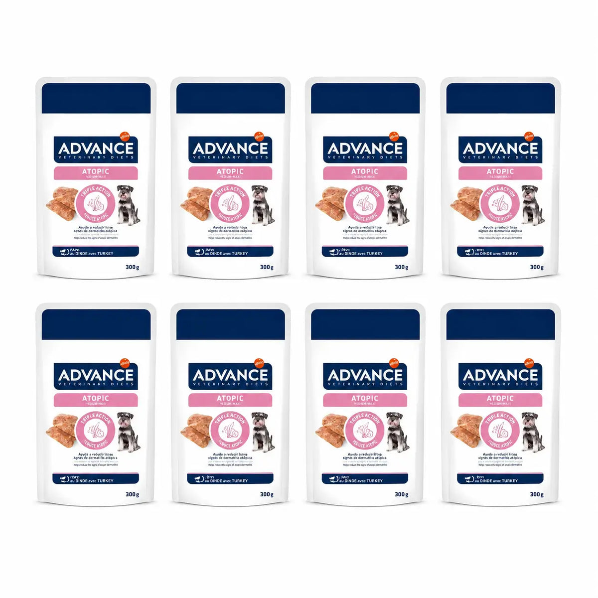 Advance vlhké krmivo Support Skin pre psov Mini, jednorazové balenie, 8 x 150 g