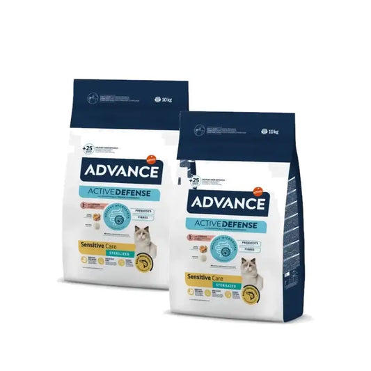 Advance Feline Adult Sterilizovaný Sensitive, balenie 2 x 10 kg, krmivo pre mačky