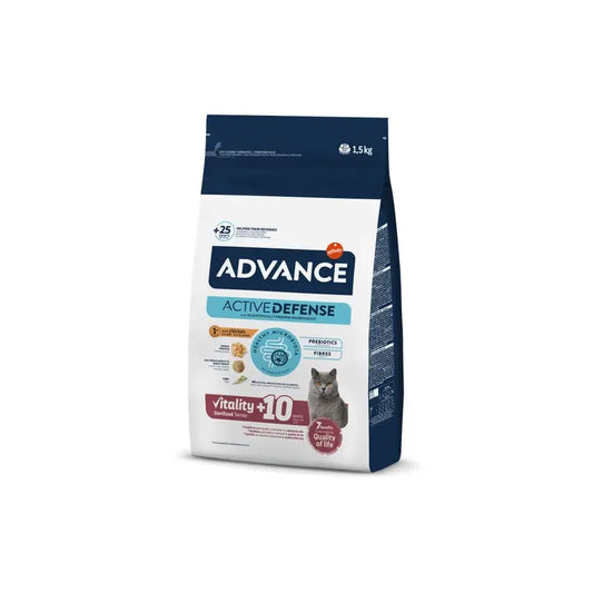 Advance Feline Senior+10 pre kastrované mačky. Kuracie mäso 1,5 kg, krmivo pre mačky