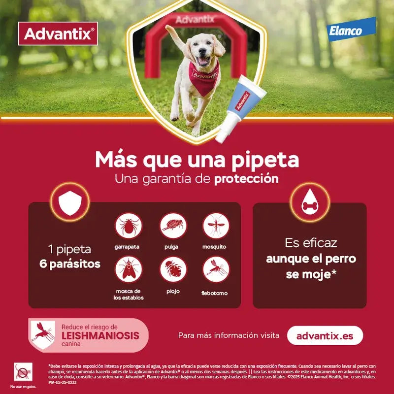 Advantix – antiparazitárne pipety pre psov s hmotnosťou od 4 do 10 kg, 4 kusy po 1 ml
