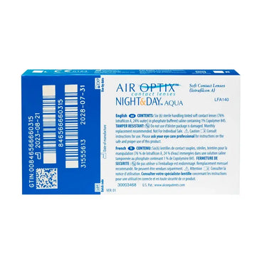 Air Optix Night&Day Aqua – mesačné sférické kontaktné šošovky, 6 kusov