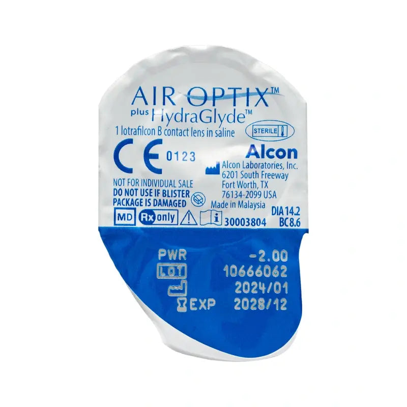 Air Optix Plus Hydraglade – mesačné sférické kontaktné šošovky, 6 ks