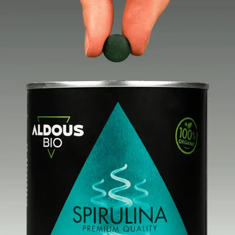 Aldous Bio Ekologická spirulina Premium, 600 kusov