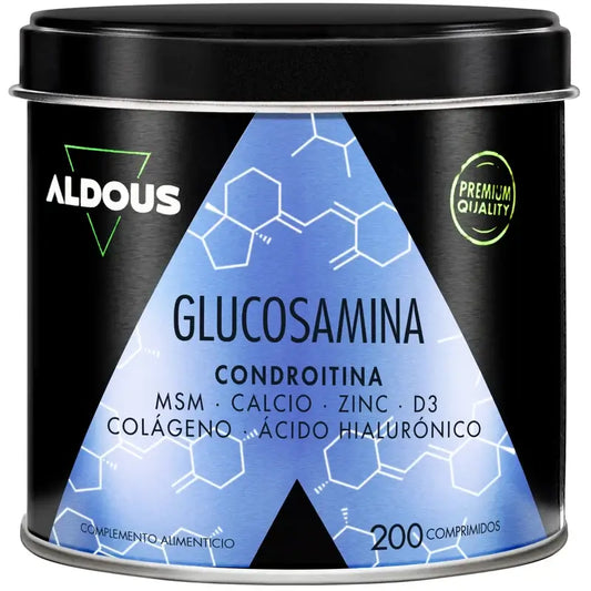 Aldous Bio Glucosamine, Chondroitin, Msm, Collagen, Hyaluronic Acid, Zinc, Calcium & Vitamin D3 , 200 tablets
