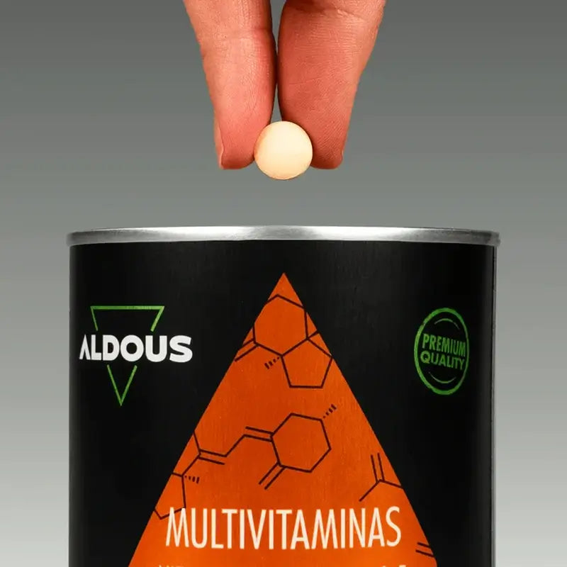 Aldous Bio Multivitamíny: vitamín C, D, E, A, vitamíny skupiny B, biotín, kyselina listová, vápnik, zinok, selén, 500 tabliet