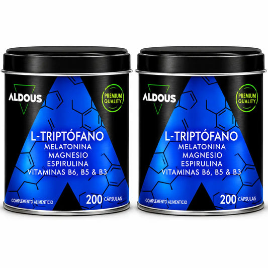 Aldous Labs L-tryptofán Premium s melatonínom 1,78 mg a horčíkom, 200 rastlinných kapsúl, balenie po 2
