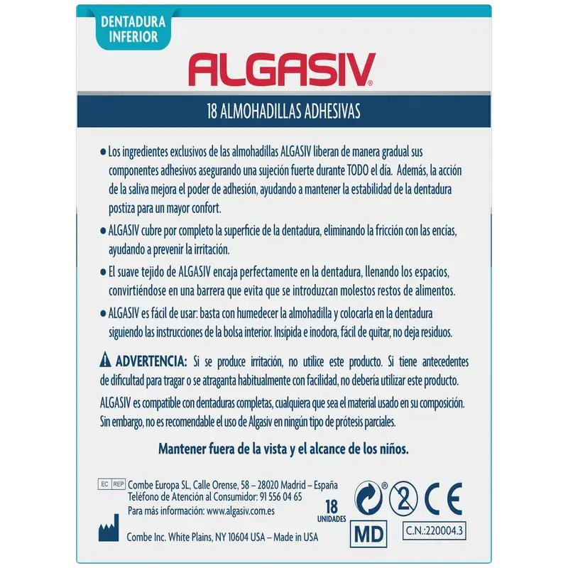 Algasiv – spodné vložky, 18 kusov