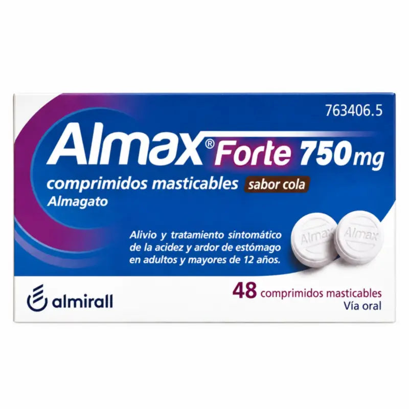 Almax forte 750 mg s príchuťou koly | 48 tabliet