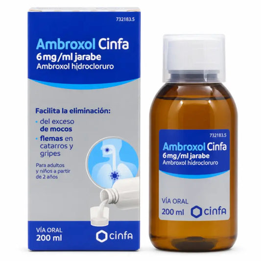 Ambroxol sirup Cinfa 6 mg/ml, 1 fľaša 200 ml