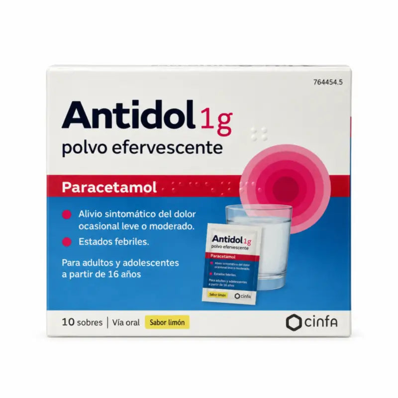 Antidol 1 G, 10 vrecúšok s šumivým práškom