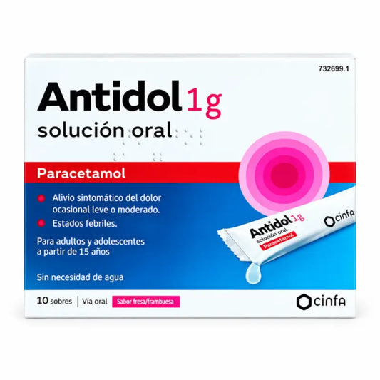 Antidol 1 g perorálny roztok, 10 vrecúšok