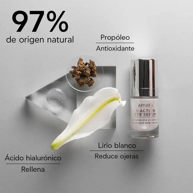APIVITA 5-Action očné sérum s bielou ľaliou 15 ml