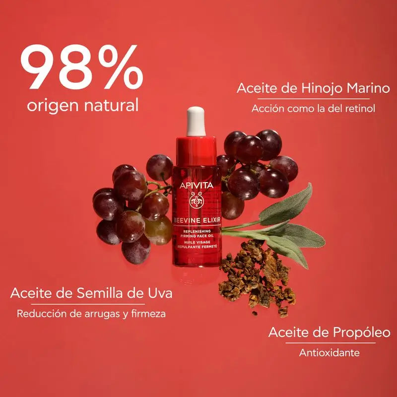 Apivita Beevine Elixir Revitalizačný pleťový olej – spevňujúci – proti vráskam, 30 ml