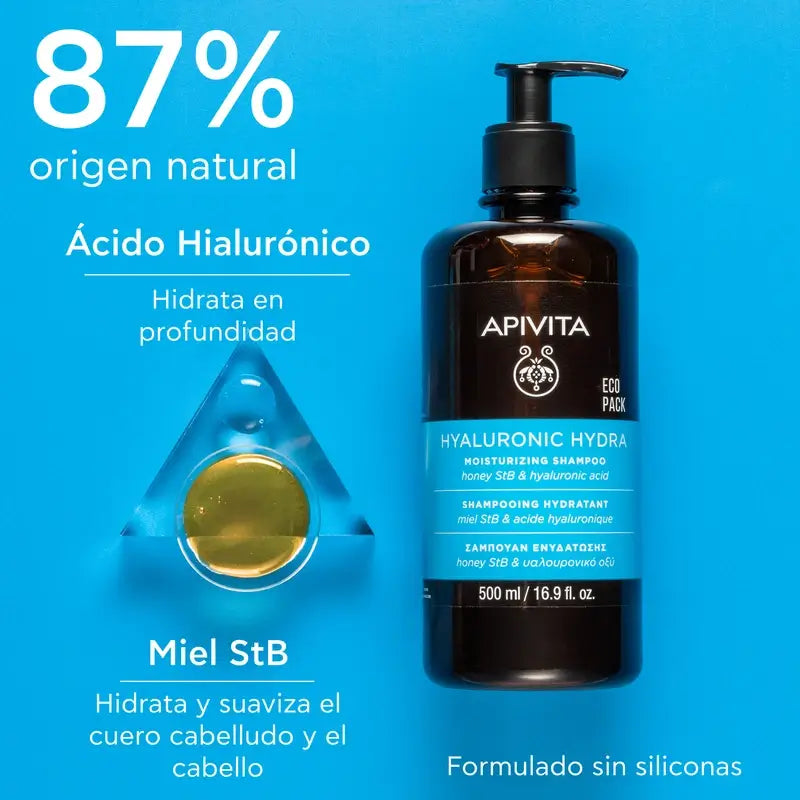 Apivita šampón Hyaluronic Hydra, 500 ml