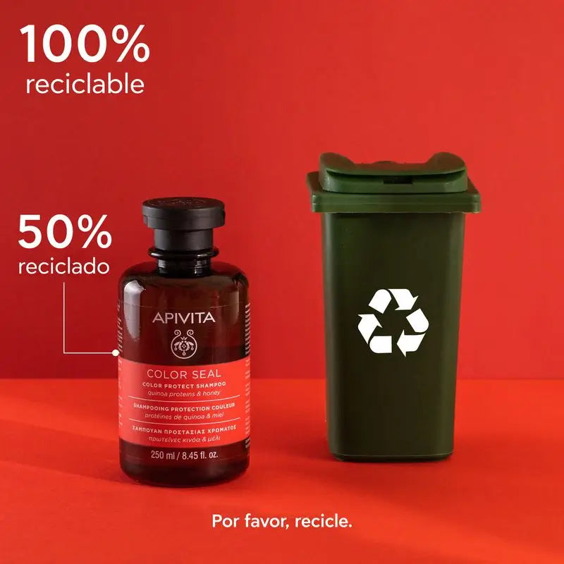 Apivita Šampón na fixáciu farby s quinou a medom, 250 ml