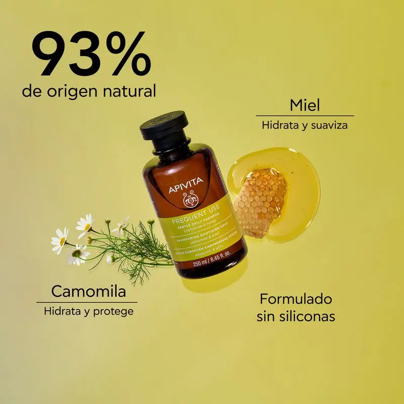APIVITA Jemný šampón na každodenné použitie s rumančekom a medom 250 ml