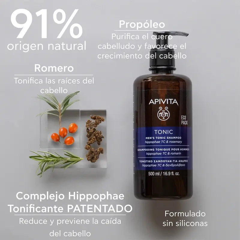 Apivita Men Tonizujúci šampón proti vypadávaniu vlasov 500 ml