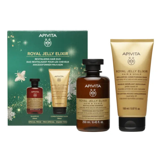 Apivita Darčeková sada Royal Jelly Elixir – šampón + kondicionér a maska, 250 + 150 ml