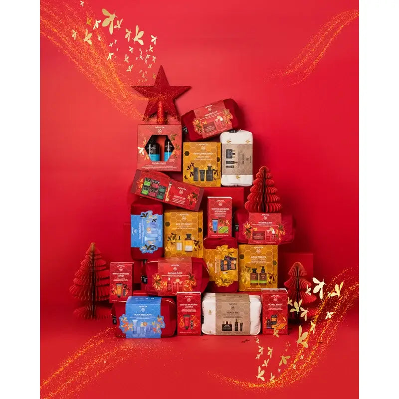 Sada Apivita – Tonizujúci gél Mountain Tea + telové mlieko 200 ml, 2 ks