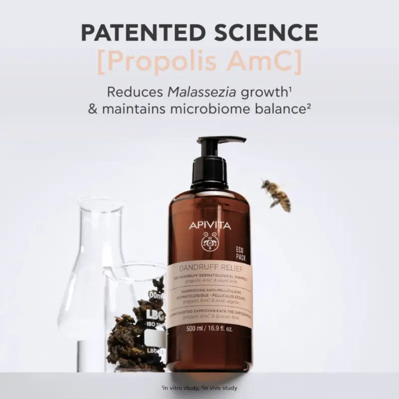 Apivita Ecopack – dermatologický šampón proti suchým lupinám, 500 ml