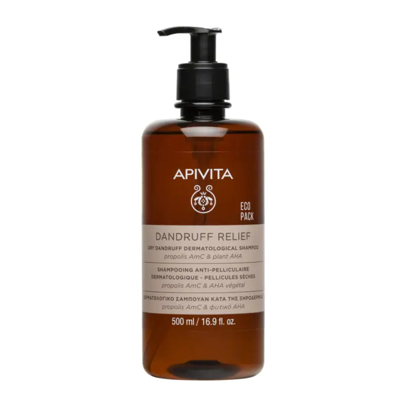 Apivita Ecopack – dermatologický šampón proti suchým lupinám, 500 ml