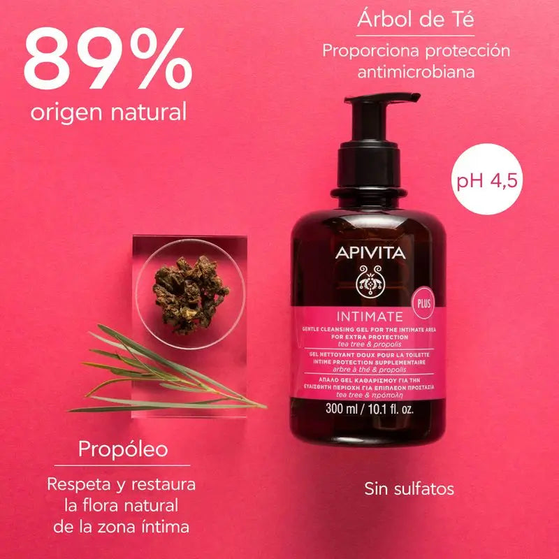 Apivita Lady – jemný čistiaci gél na intímnu hygienu s aloe vera a propolisom, 300 ml