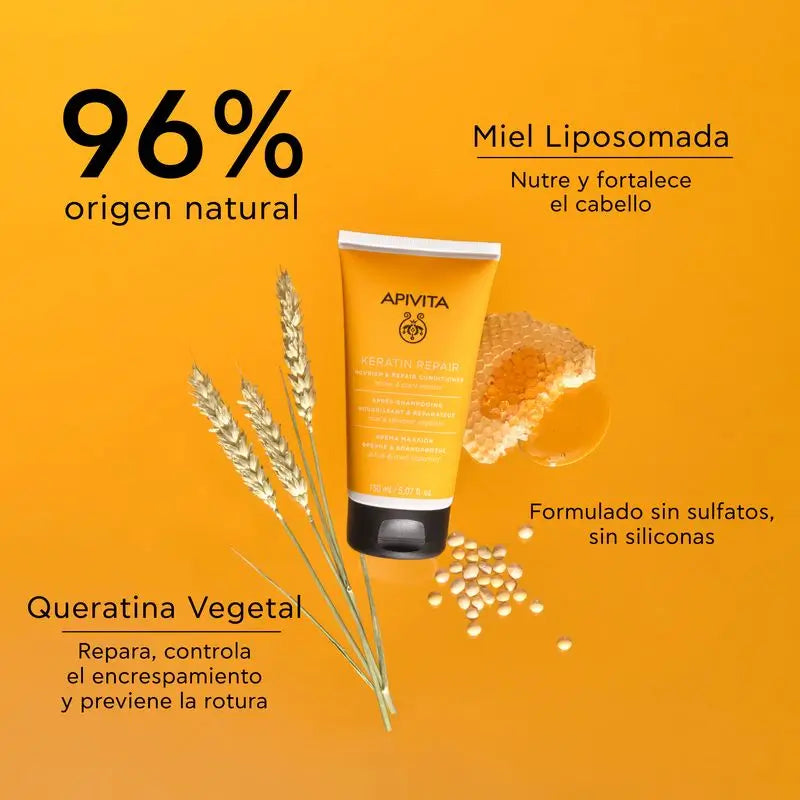 Apivita Keratin Repair Kondicionér – hlboko vyživuje a regeneruje, 150 ml