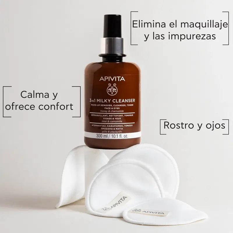 Apivita Čistiace mlieko 3 v 1, 300 ml