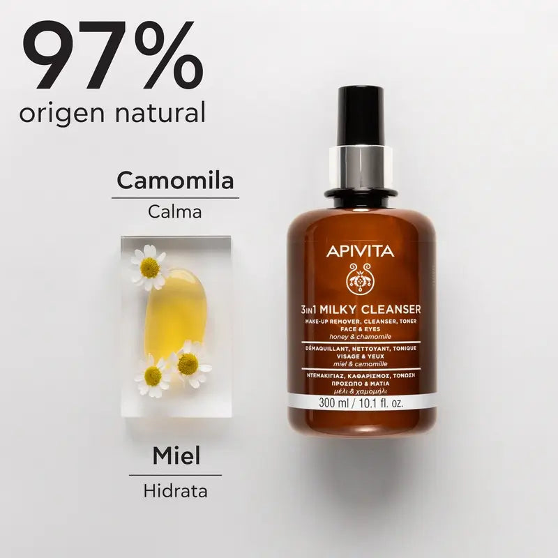 Apivita Čistiace mlieko 3 v 1, 300 ml