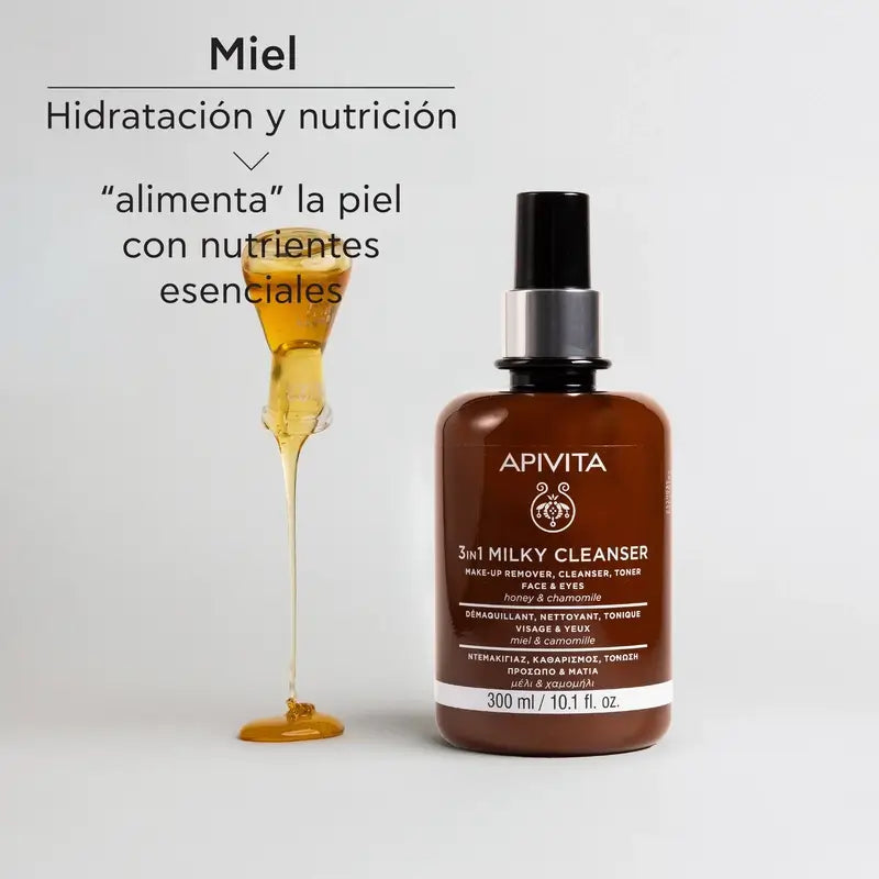 Apivita Čistiace mlieko 3 v 1, 300 ml