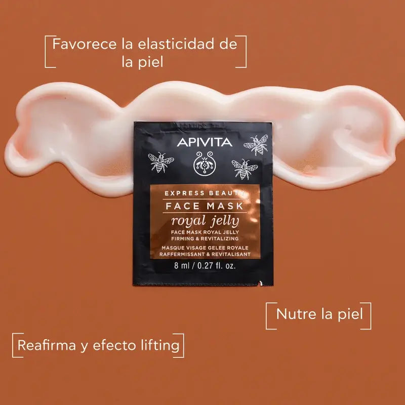 APIVITA Express Gold – zpevňujúca pleťová maska s materskou kašičkou
