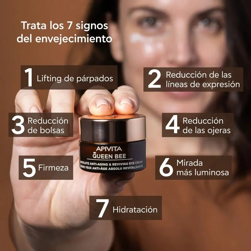 APIVITA Queen Bee Absolútne revitalizujúci očný krém proti starnutiu 15 ml
