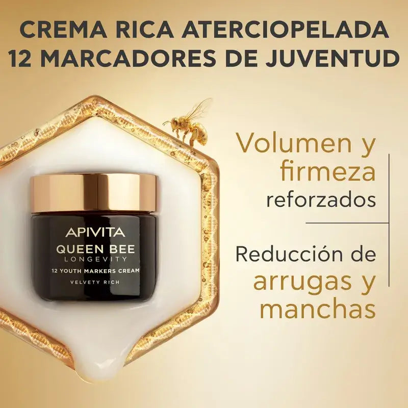 Apivita Queen Bee Longevity Bohatý krém s 12 zložkami pre mladosť, 50 ml