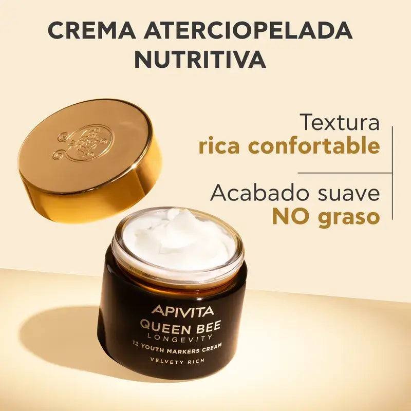 Apivita Queen Bee Longevity Bohatý krém s 12 zložkami pre mladosť, 50 ml