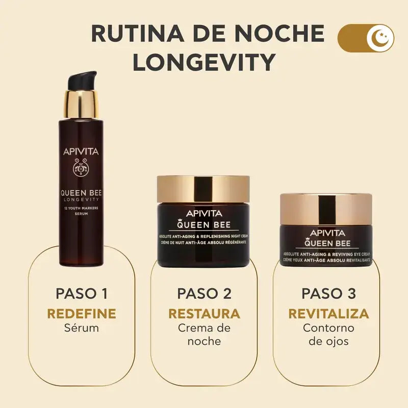 Apivita Queen Bee Longevity sérum s 12 zložkami pre mladosť, 30 ml