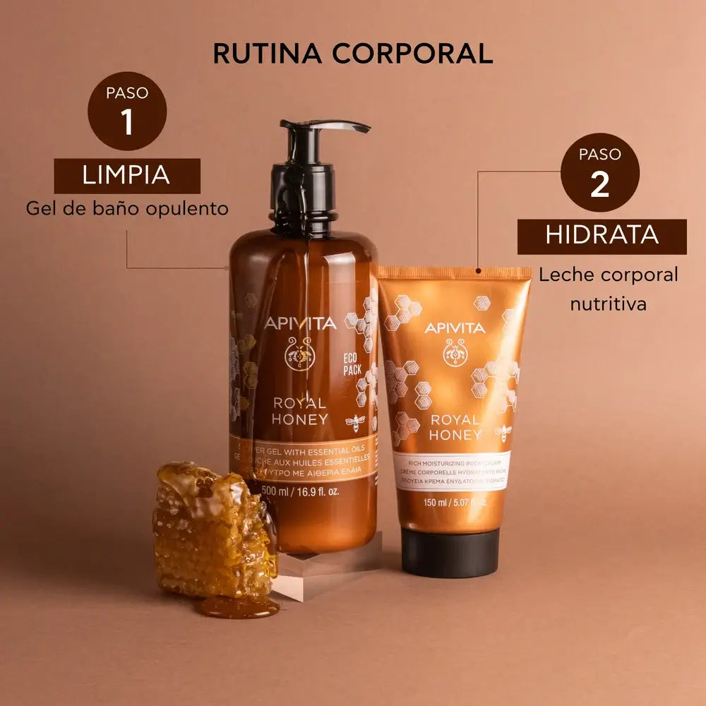APIVITA Royal Honey Krémový sprchový gél s éterickými olejmi, 500 ml