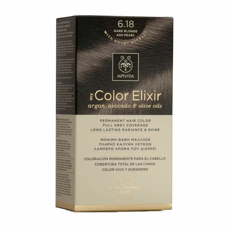 APIVITA Farba na vlasy My Color Elixir č. 6.18 Tmavá popelavá blond s perleťovým odleskom