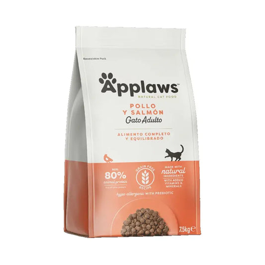 Applaws Cat Dry pre dospelé mačky – kuracie mäso a losos, 7,5 kg
