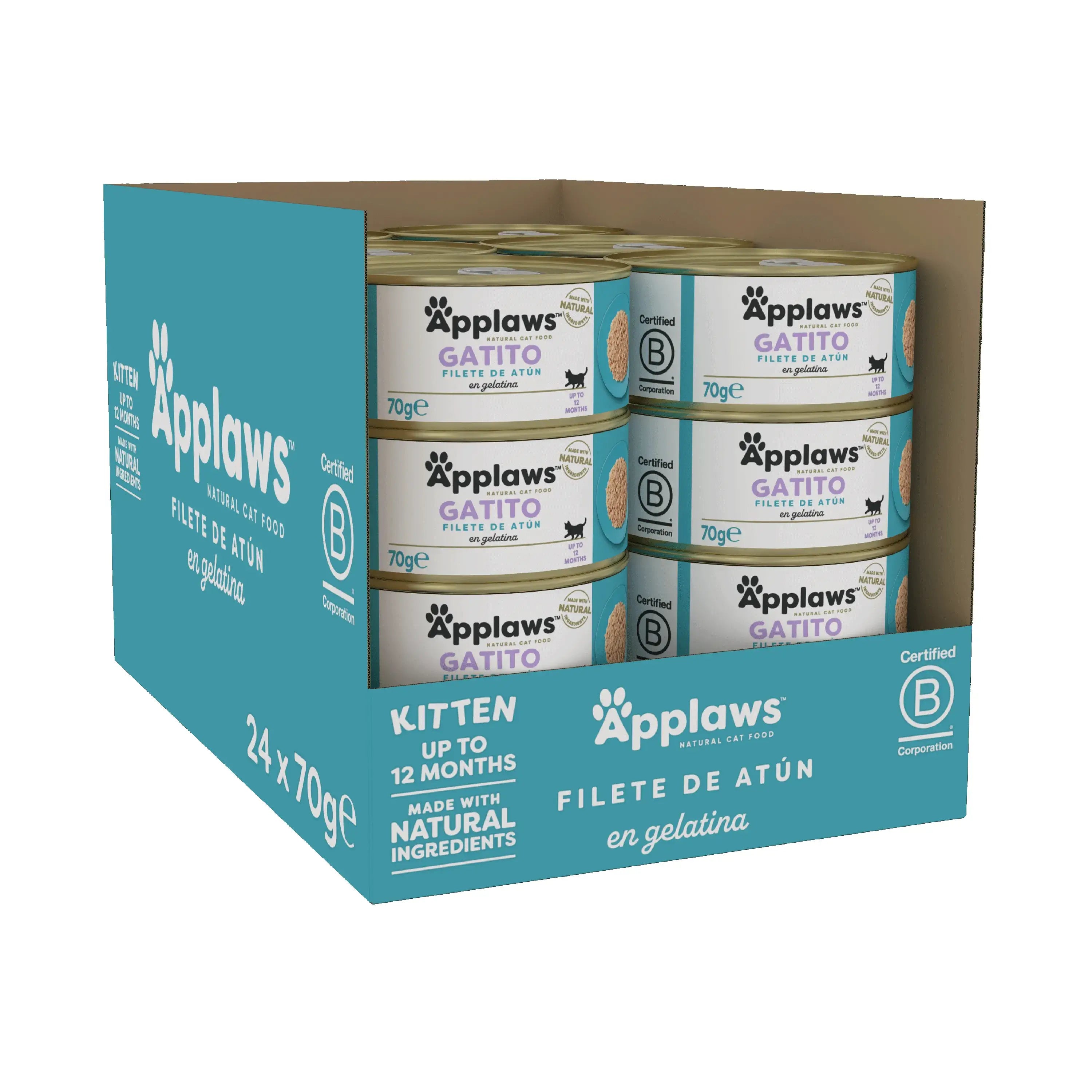 Applaws Cat – konzerva pre mačiatka s tuniakom, 24 × 70 g
