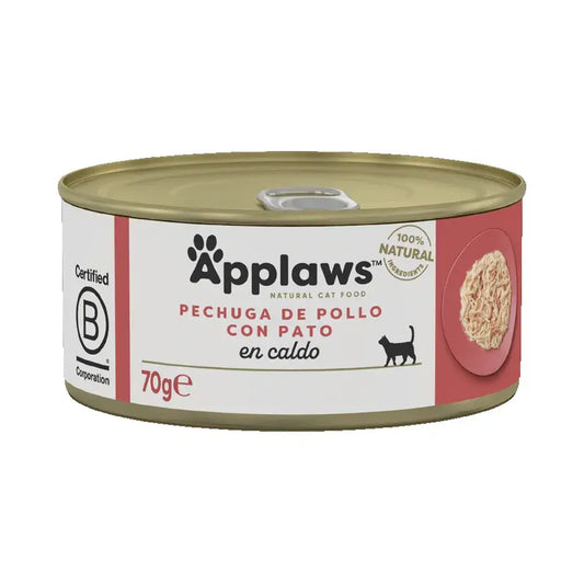 Applaws Cat – konzerva s kuracím mäsom a kačacou pečenou, 24 × 70 g