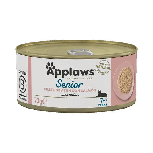 Applaws Cat Senior – konzerva s tuniakom a lososom, 24 × 70 g